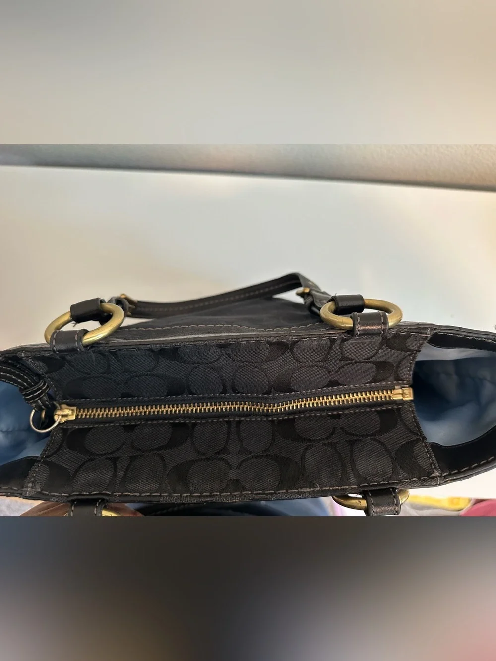 🖤 Coach Signature Black Canvas Tote 🖤